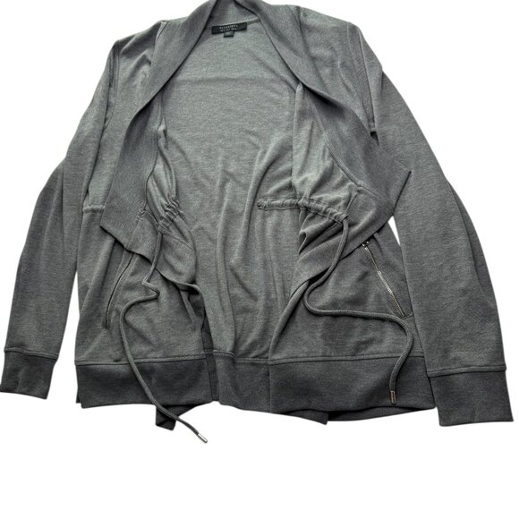 All Saints Gray Wrap Cardigan Sweater. Size Women's US 4.  Gina Drape Jacket - Picture 8 of 13